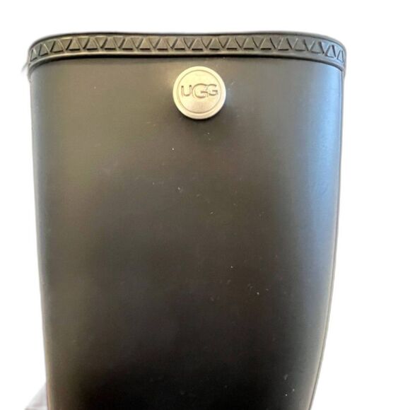 Women's UGG Australia Shelby Matte Black Rain Boots - Size 5 - Picture 5 of 8